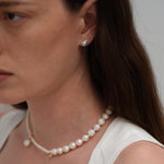 Simple Keshi Baroque Pearl Stud Earrings gembea jewelry