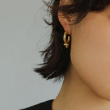 Simple Knotted Hoop Earrings - Gembea Jewelry