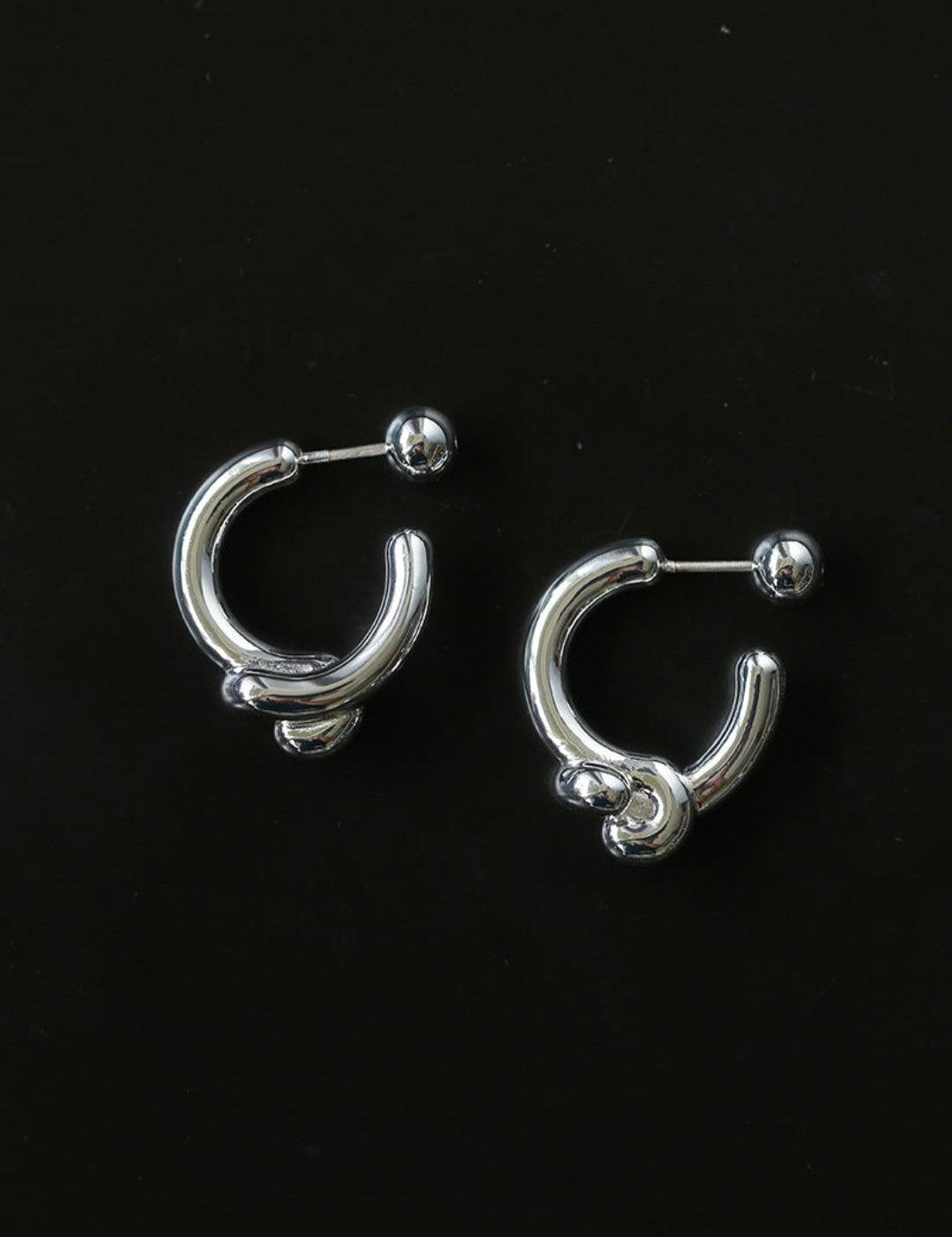 Simple Knotted Hoop Earrings - Gembea Jewelry