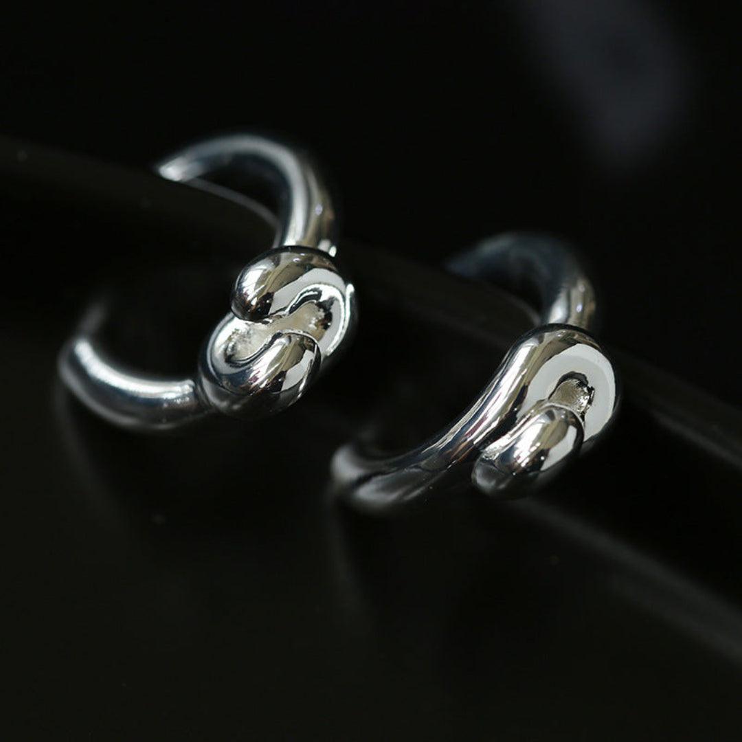 Simple Knotted Hoop Earrings - Gembea Jewelry