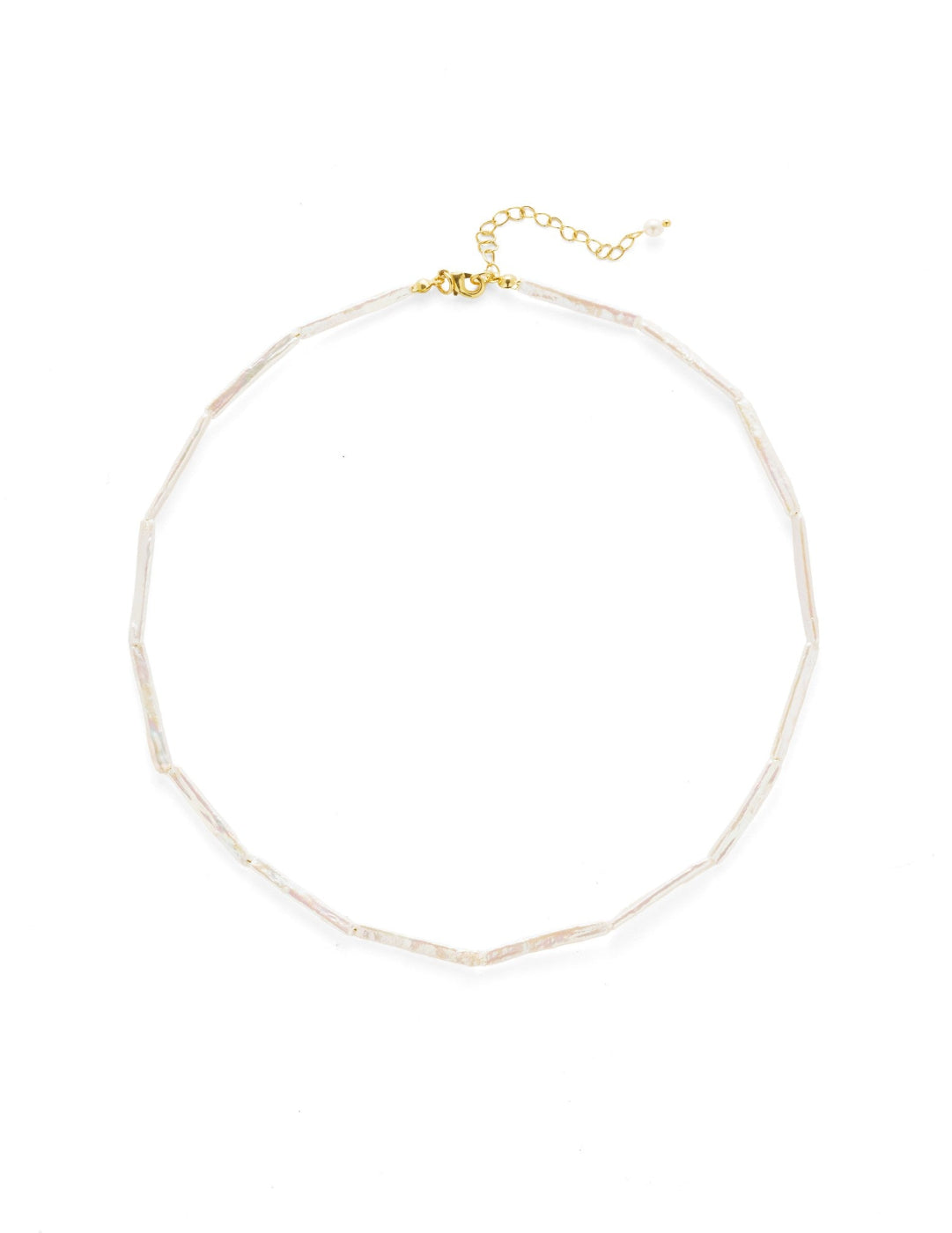 Simple Linea Baroque Pearl Necklace gembea jewelry