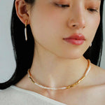 Simple Long Baroque Toothpick Pearl Necklace - Gembea Jewelry