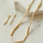 Simple Long Baroque Toothpick Pearl Necklace - Gembea Jewelry