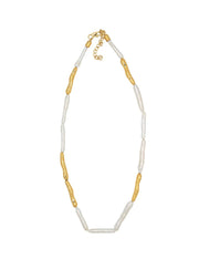 Simple Long Toothpick Baroque Pearl Necklace