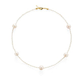 Simple Mixed Rice Pearl Necklace gembea jewelry