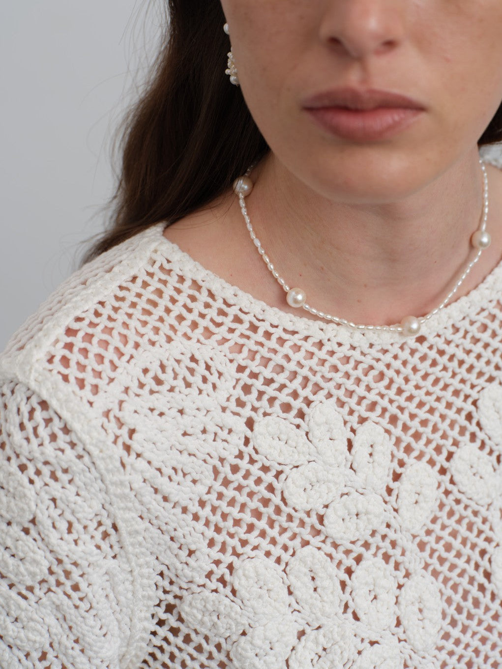 Simple Mixed Rice Pearl Necklace gembea jewelry