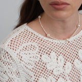 Simple Mixed Rice Pearl Necklace gembea jewelry