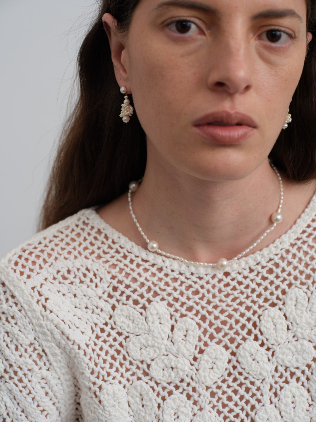 Simple Mixed Rice Pearl Necklace gembea jewelry