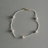 Simple Mixed Rice Pearl Necklace gembea jewelry