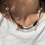 Simple Rice Pearl Necklace - Gembea Jewelry