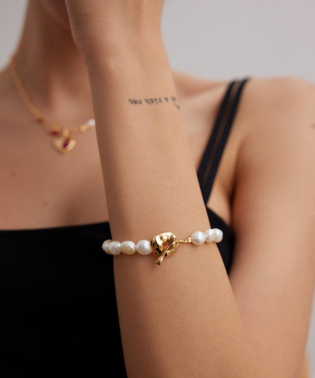 Simple Natural Baroque Pearl Bracelets - Gembea Jewelry