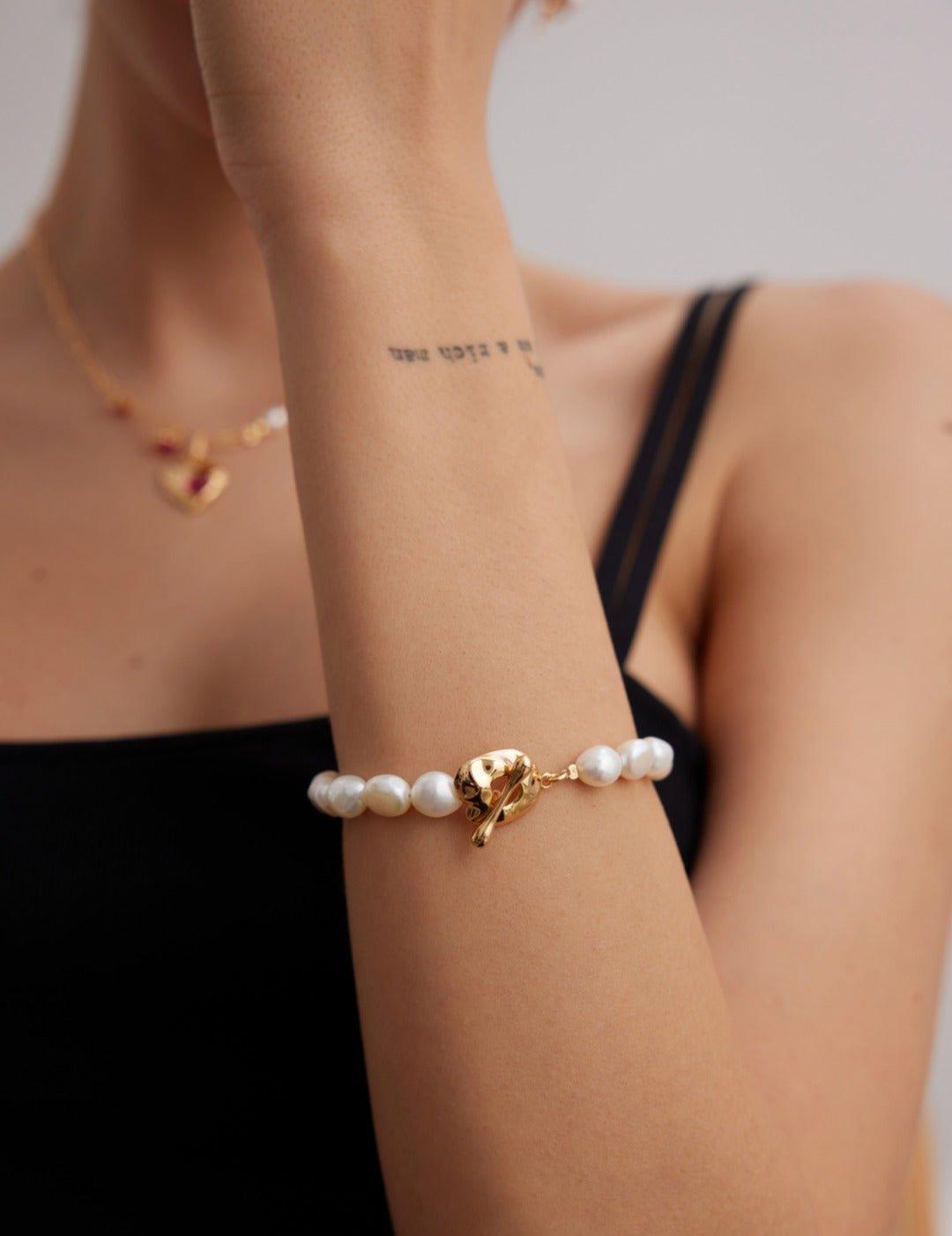 Simple Natural Baroque Pearl Bracelets - Gembea Jewelry
