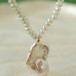 Simple Natural Baroque Pearl Rice Bead Necklace - Gembea Jewelry