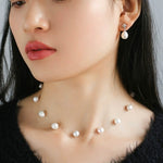 Simple Natural Pearl Stud Earrings Gembea jewelry
