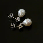 Simple Natural Pearl Stud Earrings Gembea jewelry