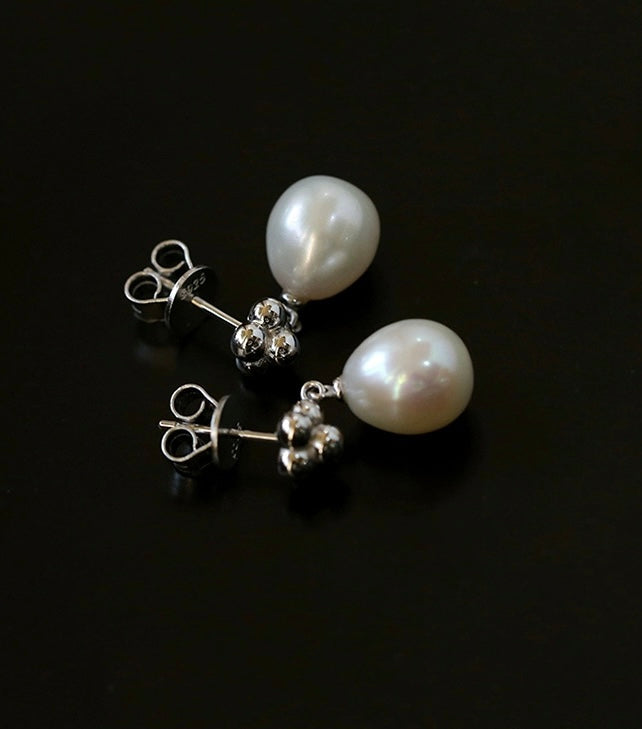 Simple Natural Pearl Stud Earrings Gembea jewelry