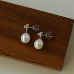 Simple Natural Pearl Stud Earrings Gembea jewelry
