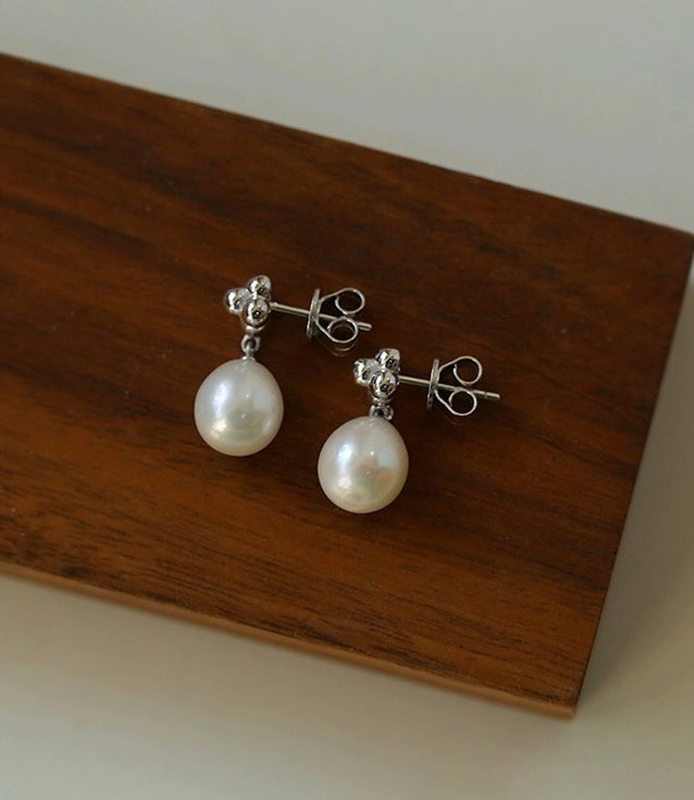 Simple Natural Pearl Stud Earrings Gembea jewelry