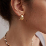 Simple Semi-Circle Sterling Silver Earrings - Gembea Jewelry
