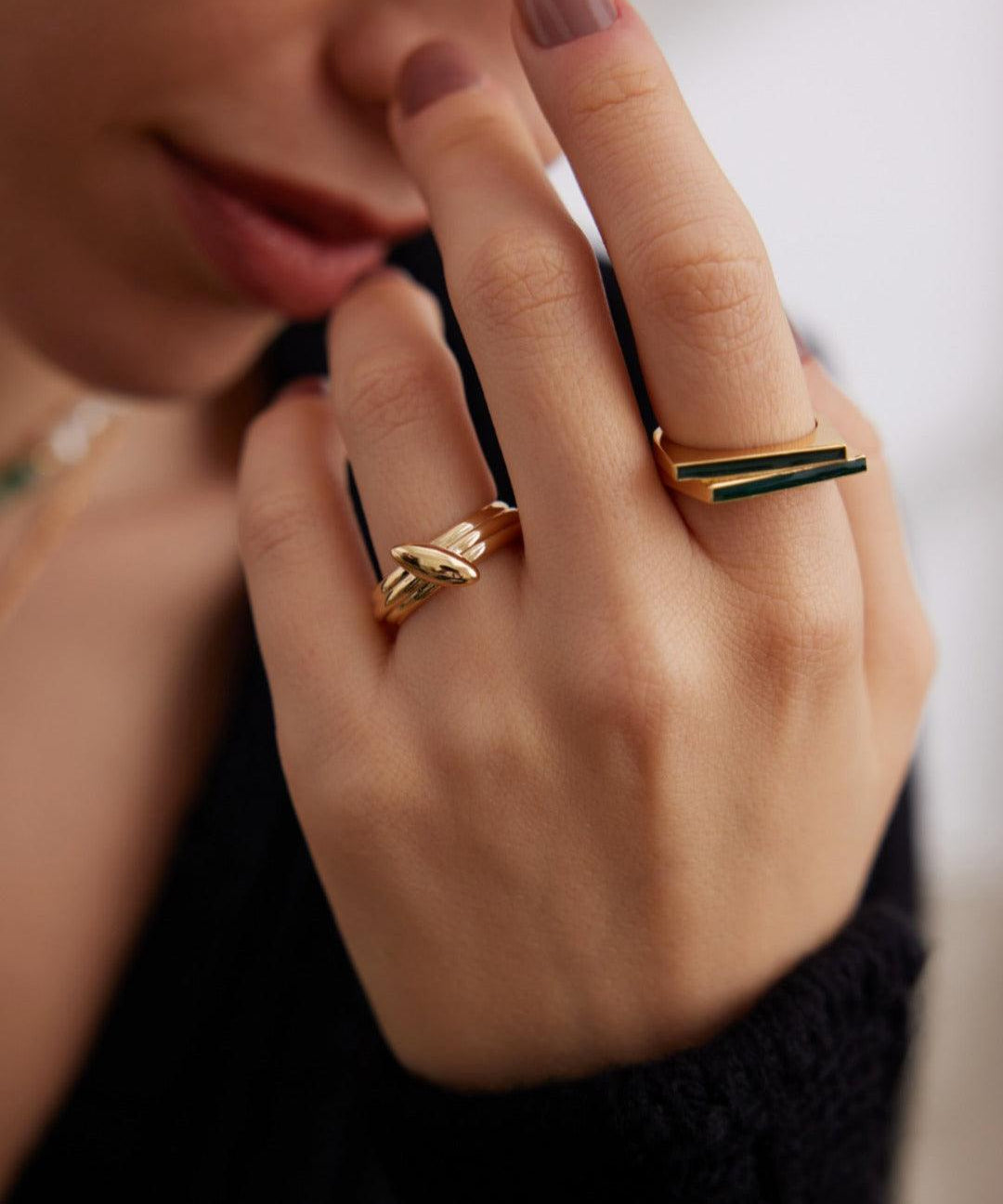 Simple Open Small Oval Ring Gembea - Gembea Jewelry
