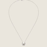 Simple Spiral Pearl Pendant Chain Necklace gembea jewelry