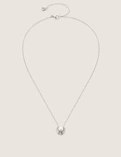 Simple Spiral Pearl Pendant Chain Necklace gembea jewelry