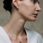 Simple Spiral Pearl Stud Earrings gembea jewelry