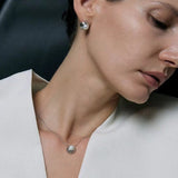 Simple Spiral Pearl Stud Earrings gembea jewelry
