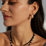 Simple Tinfoil Textured Half Hoop Earrings - Gembea Jewelry