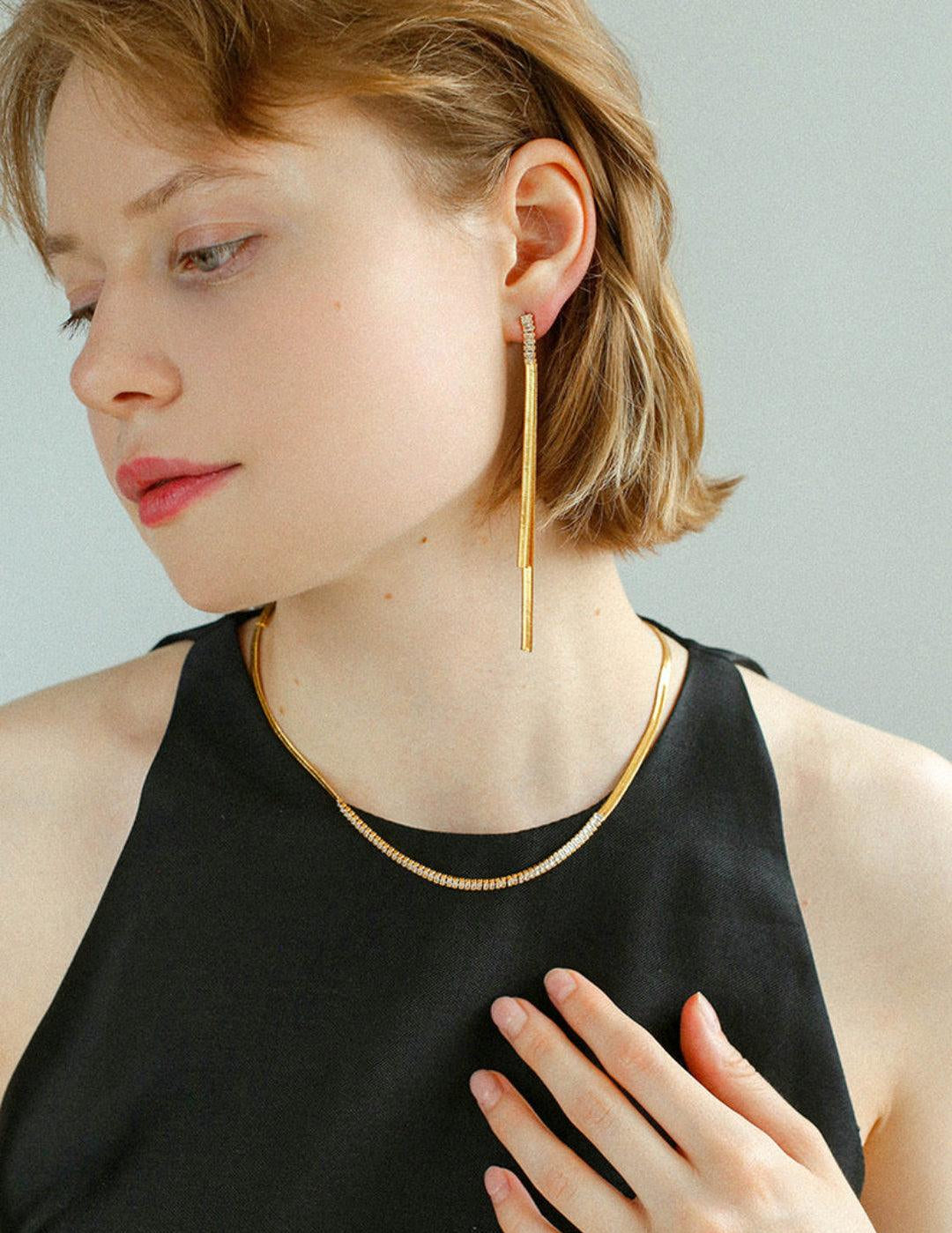 Simple Zircon Metal Chain Necklaces - Gembea Jewelry