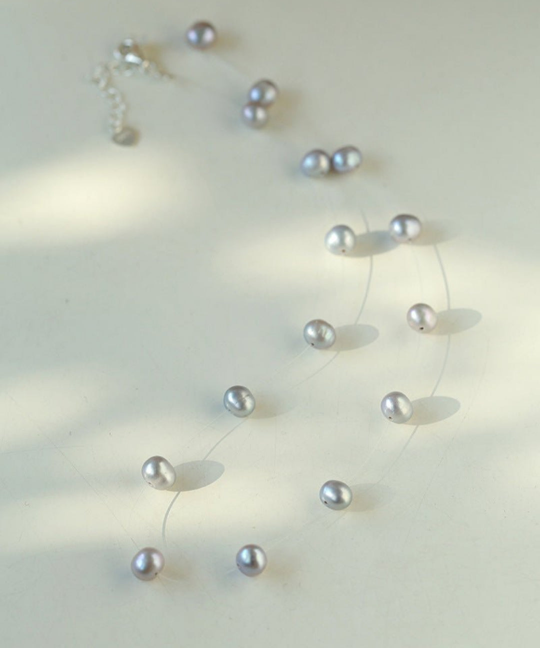 Single-layer Gray Freshwater Pearl Necklace Gembea jewelry