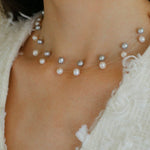 Single-layer Gray Freshwater Pearl Necklace Gembea jewelry