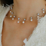 Single-layer Gray Freshwater Pearl Necklace Gembea jewelry