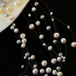 Single-layer Gray Freshwater Pearl Necklace Gembea jewelry