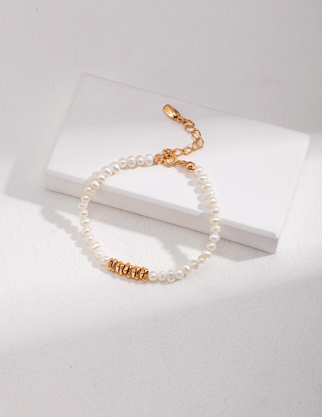 Small Gold Beans Freshwater Pearls Bracelets - Gembea Jewelry