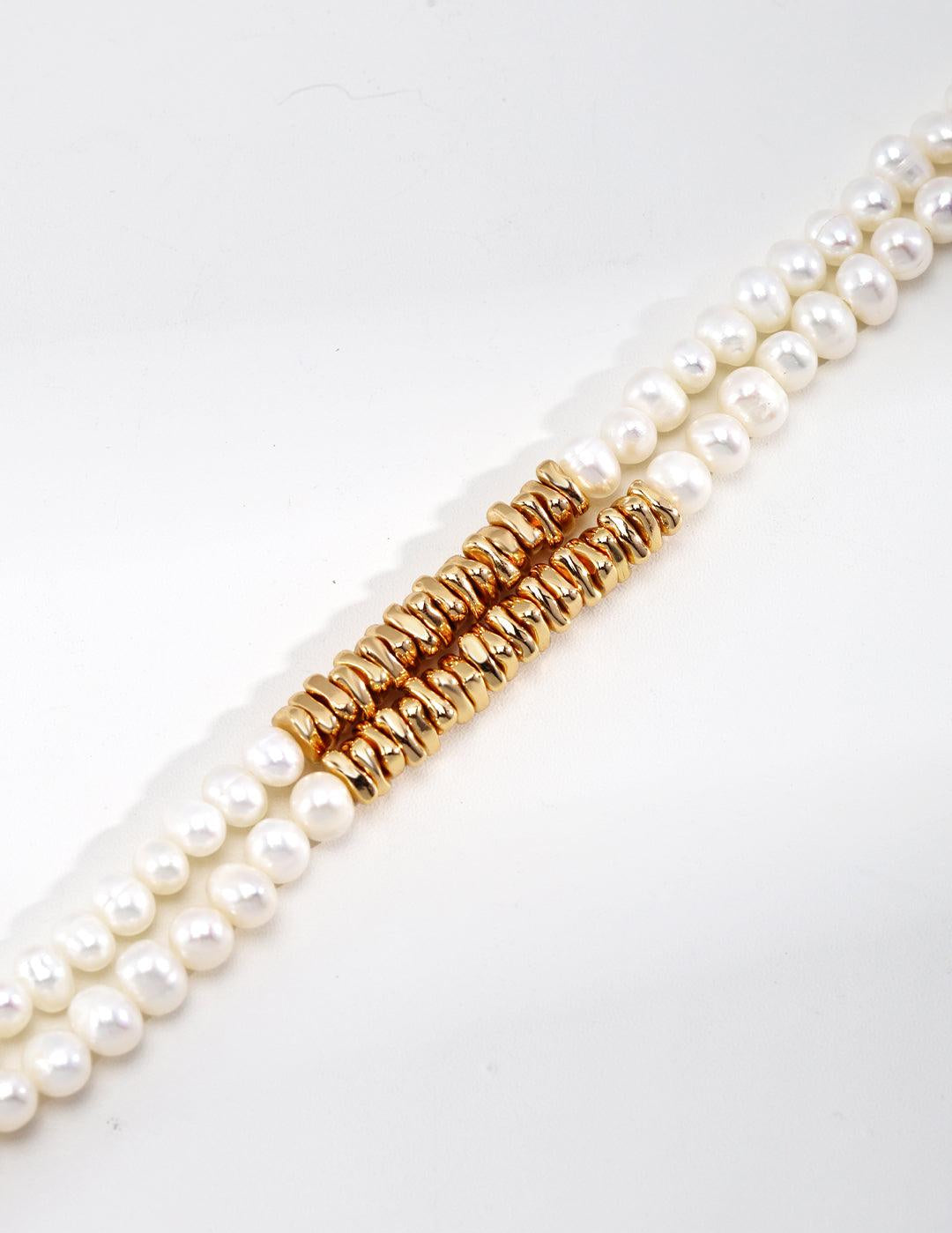 Small Gold Beans Freshwater Pearls Bracelets - Gembea Jewelry