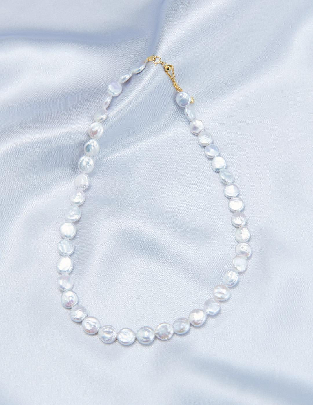 Small Round Baroque Beaded Necklace - Gembea Jewelry