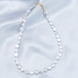Small Round Baroque Beaded Necklace - Gembea Jewelry