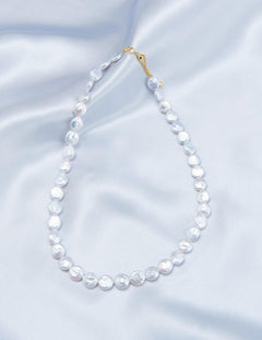 Small Round Baroque Beaded Necklace - Gembea Jewelry