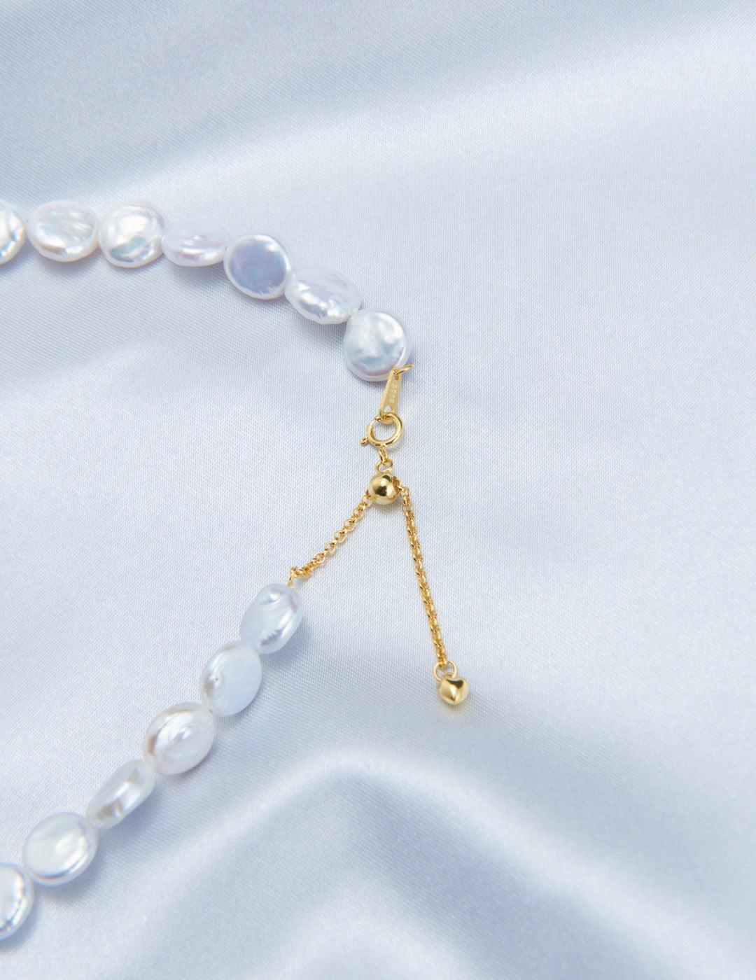 Small Round Baroque Beaded Necklace - Gembea Jewelry