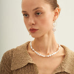 Small Round Baroque Beaded Necklace - Gembea Jewelry