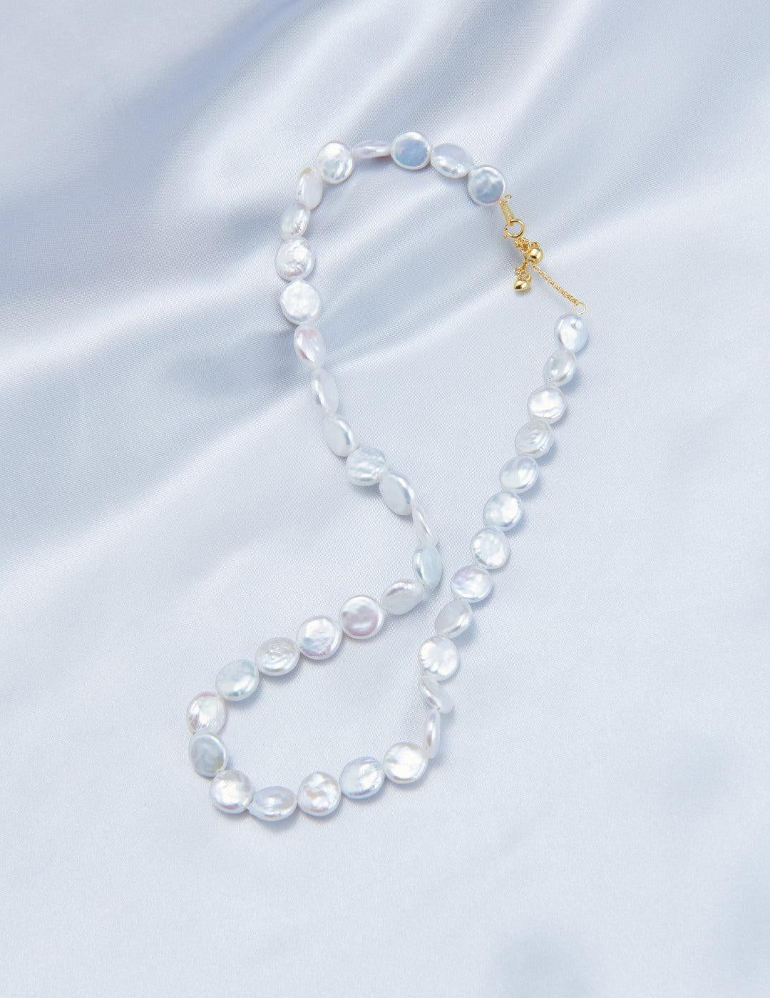 Small Round Baroque Beaded Necklace - Gembea Jewelry