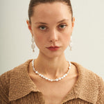 Small Round Baroque Beaded Necklace - Gembea Jewelry