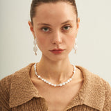 Small Round Baroque Beaded Necklace - Gembea Jewelry