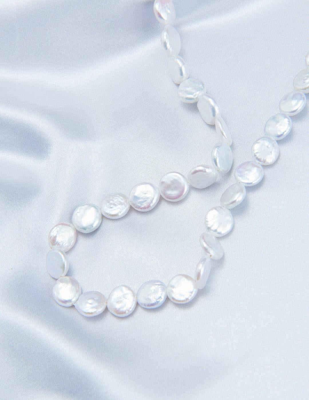 Small Round Baroque Beaded Necklace - Gembea Jewelry