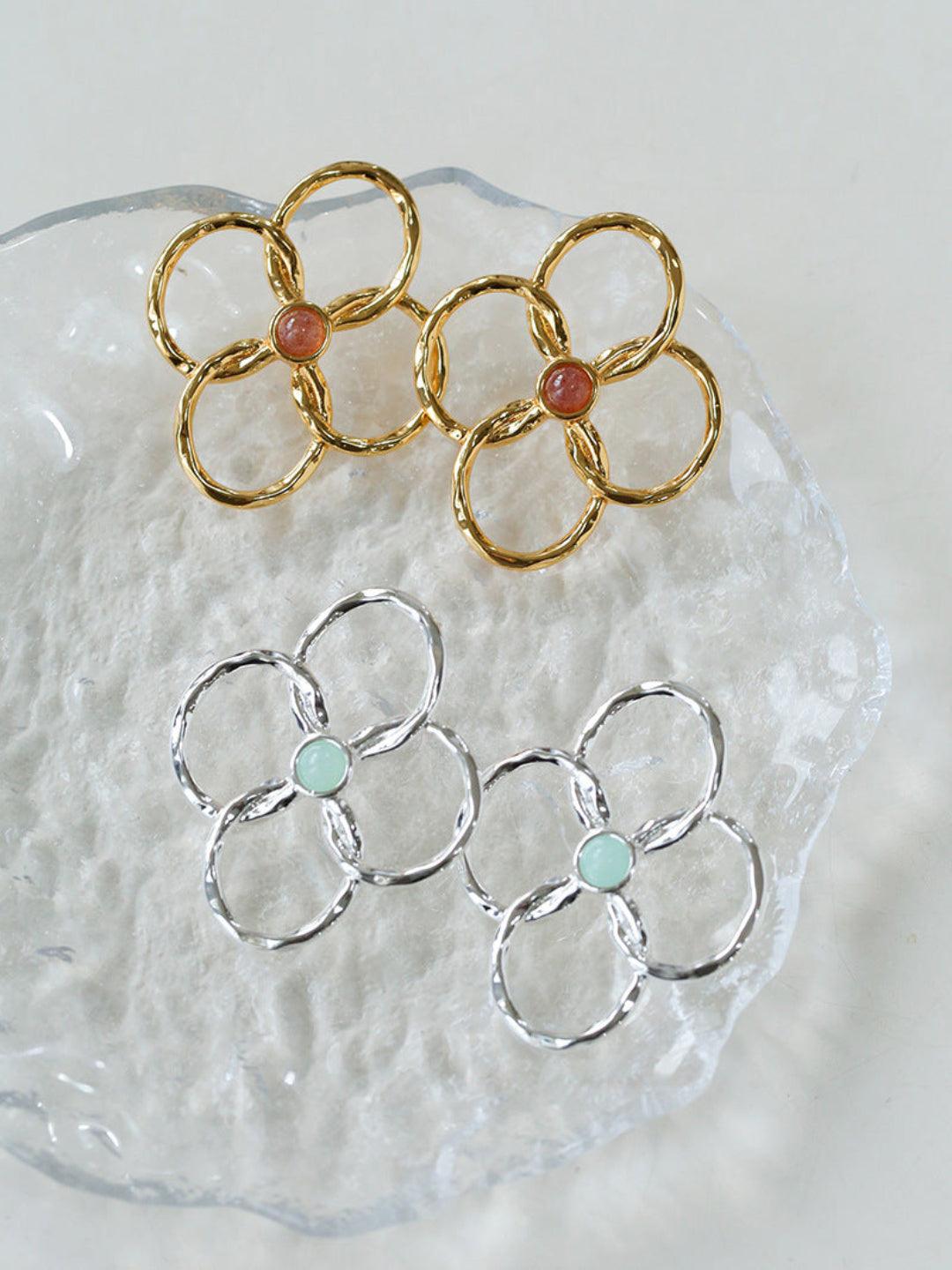 Spring Heartbeat Flower Goddess Earrings - Gembea Jewelry