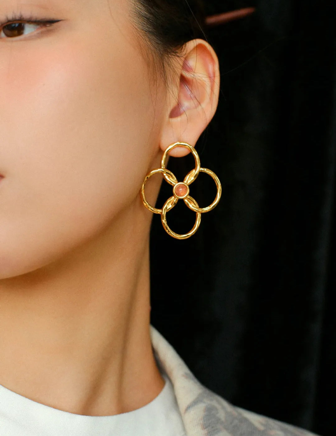 Spring Heartbeat Flower Goddess Earrings - Gembea Jewelry