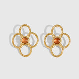 Spring Heartbeat Flower Goddess Earrings gembea jewelry
