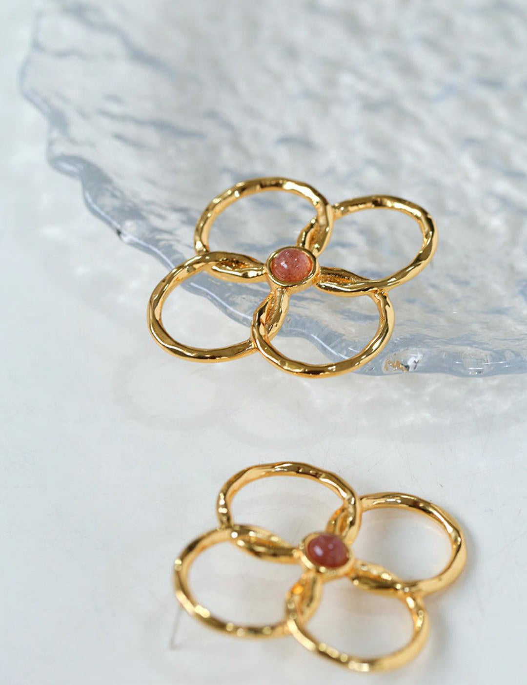 Spring Heartbeat Flower Goddess Earrings - Gembea Jewelry