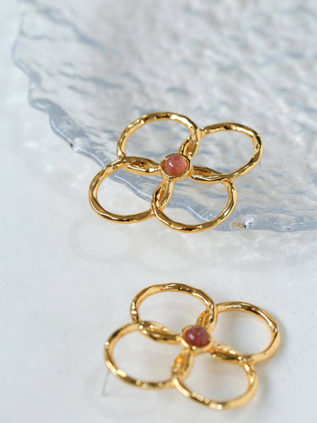Spring Heartbeat Flower Goddess Earrings - Gembea Jewelry